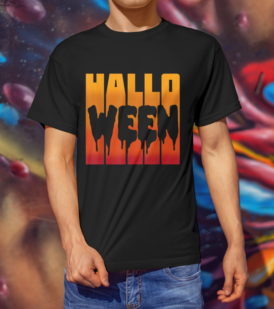 Halloween Dripping Text T-Shirt