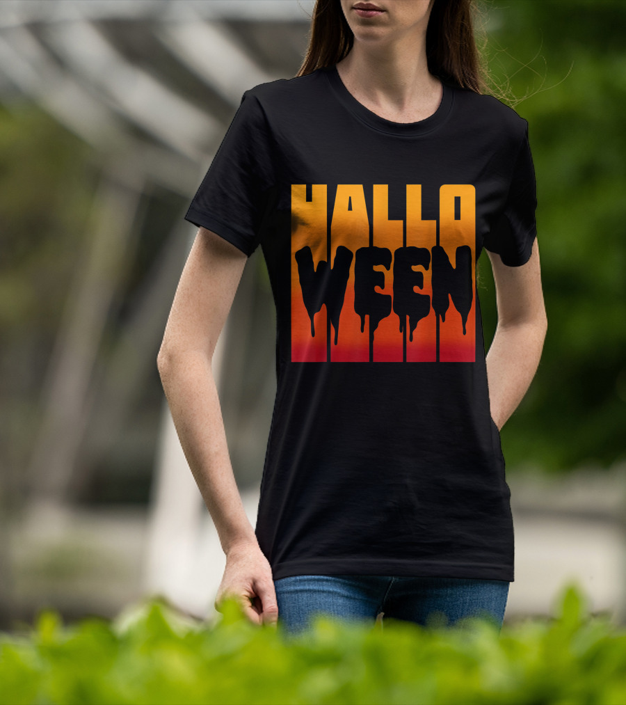 Halloween Dripping Text T-Shirt