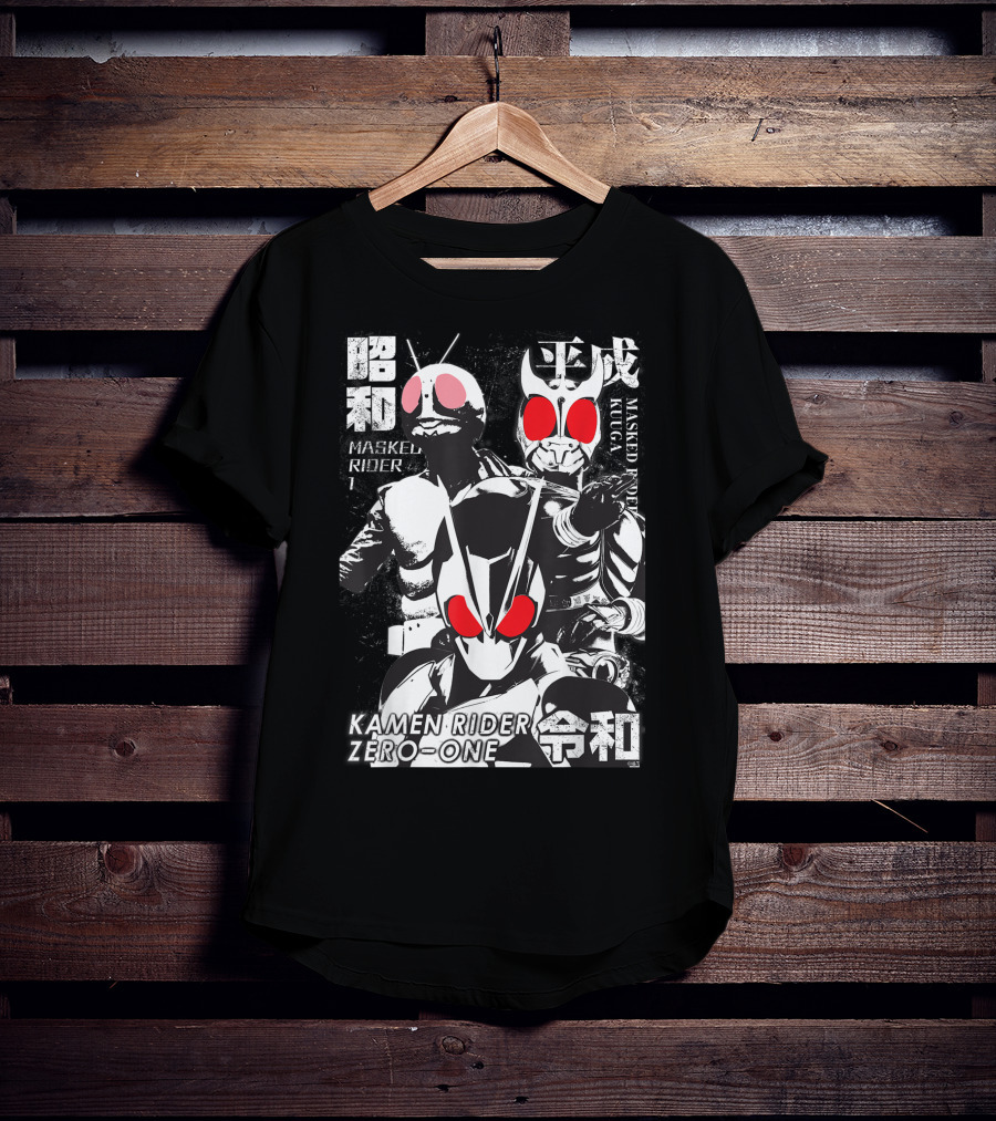 Kamen Rider Zero-One Showa Heisei Reiwa Masked Rider Kuuga T-Shirt