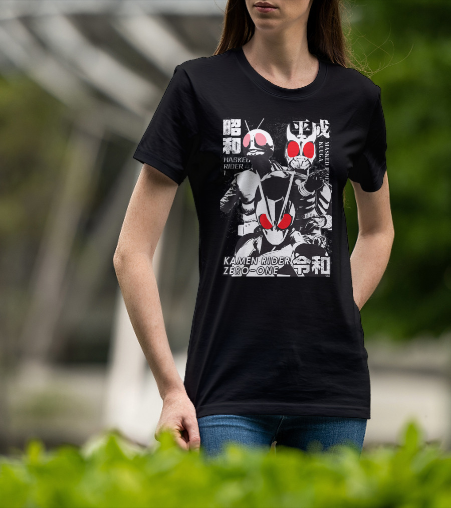 Kamen Rider Zero-One Showa Heisei Reiwa Masked Rider Kuuga T-Shirt