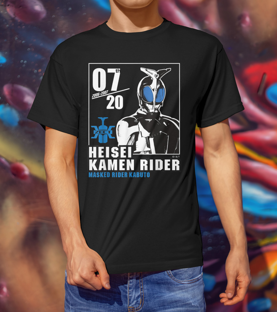 07th Heisei Kamen Rider 20th 2006-2007 Masked Rider Kabuto ZECT T-Shirt