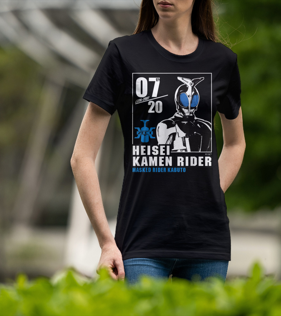 07th Heisei Kamen Rider 20th 2006-2007 Masked Rider Kabuto ZECT T-Shirt