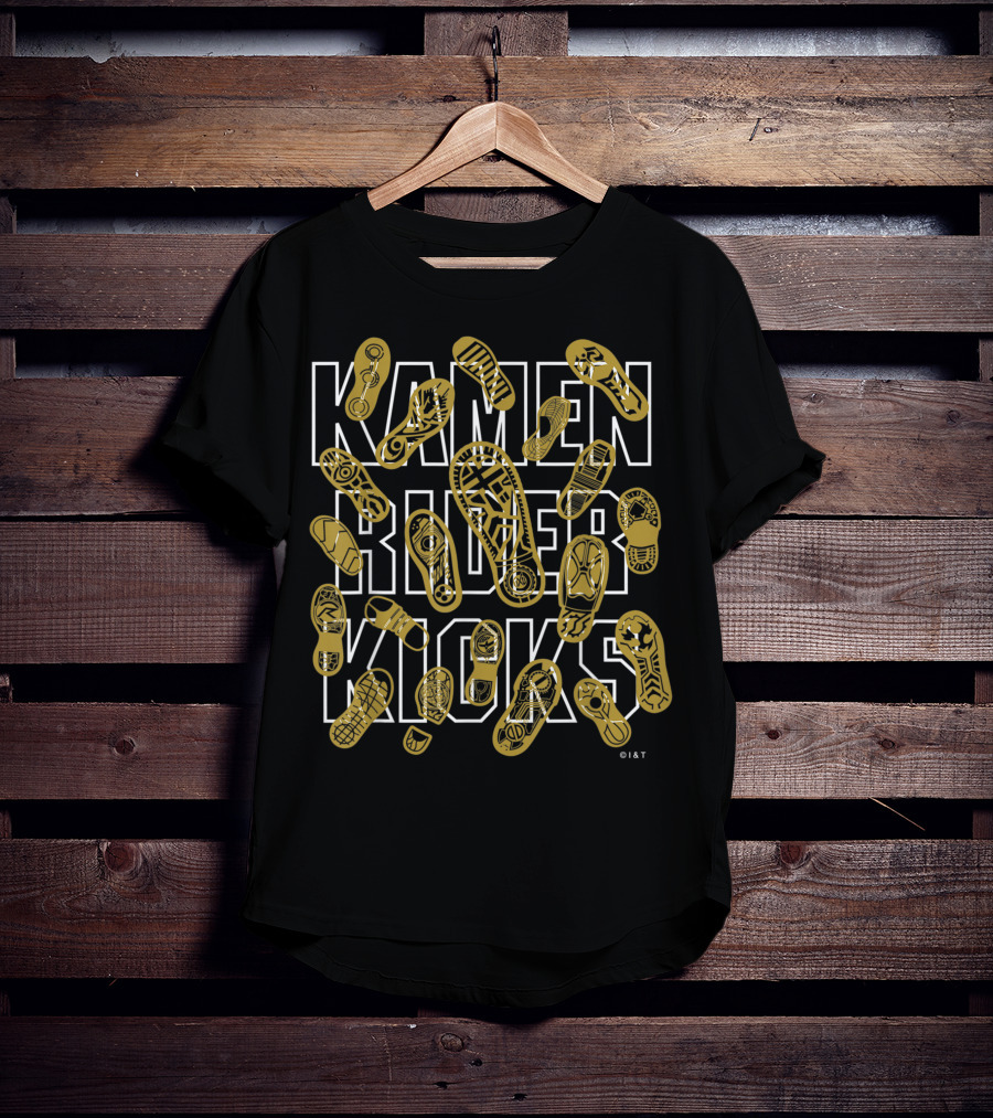 Kamen Rider Kicks Iconic Shoe Prints Collection T-Shirt