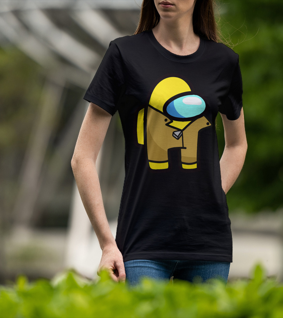 Among Us Character Yellow Detective Crewmate T-Shirt