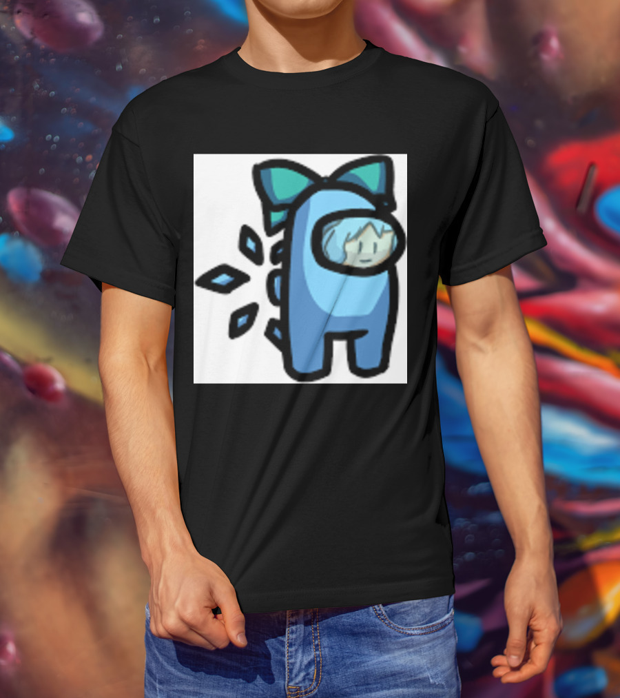 Among Us Blue Crewmate With Bow Gamer Girl T-Shirt