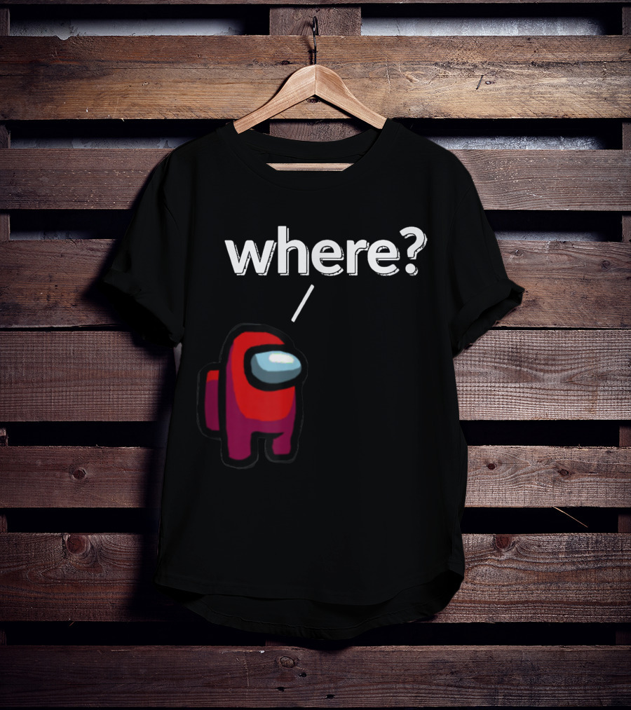 Impostor Among Us Where Essential Red Crewmate Question Mark T-Shirt