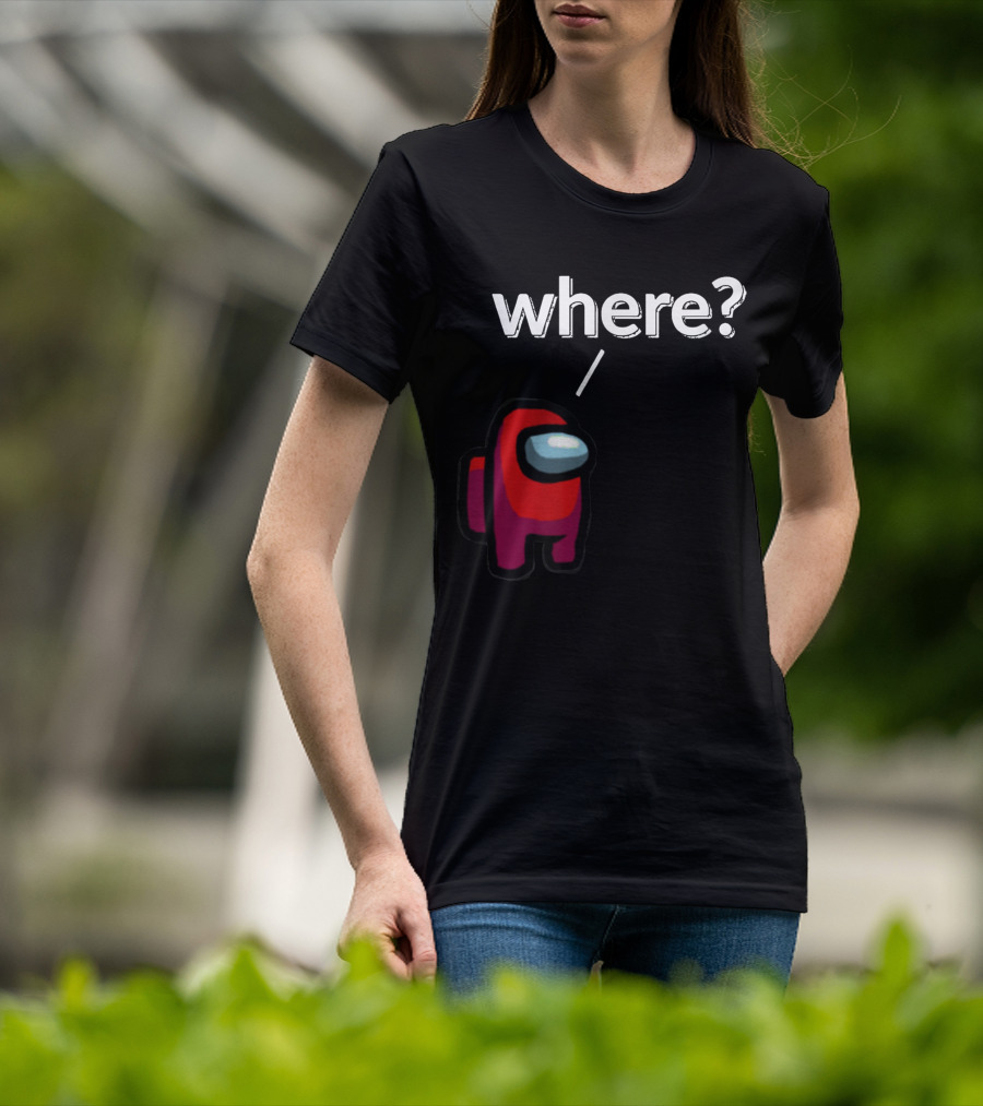 Impostor Among Us Where Essential Red Crewmate Question Mark T-Shirt