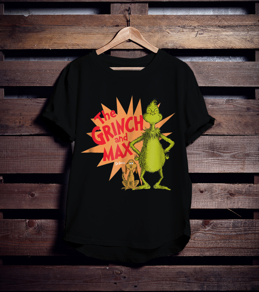 The Grinch And Max Dr. Seuss Burst T-Shirt