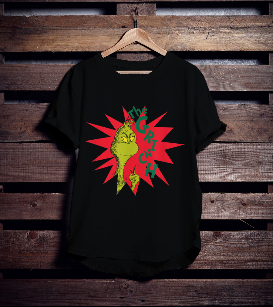 The Grinch Burst Dr. Seuss Starburst T-Shirt