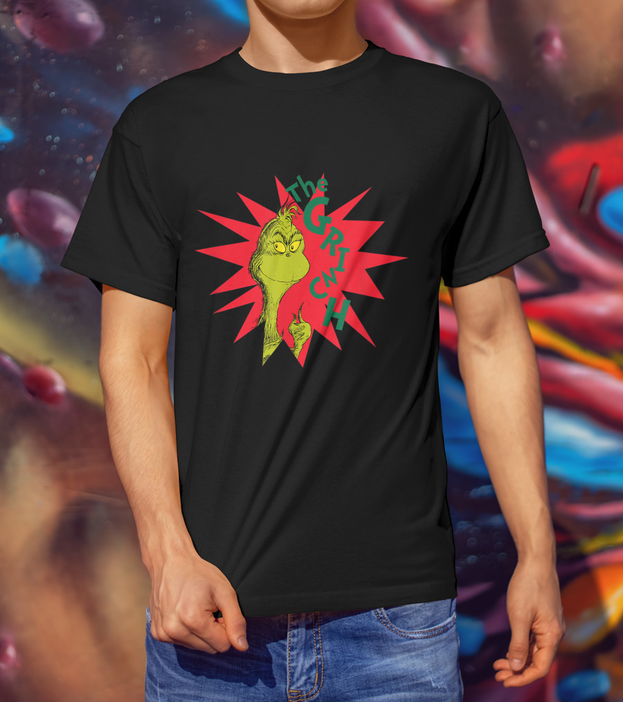 The Grinch Burst Dr. Seuss Starburst T-Shirt
