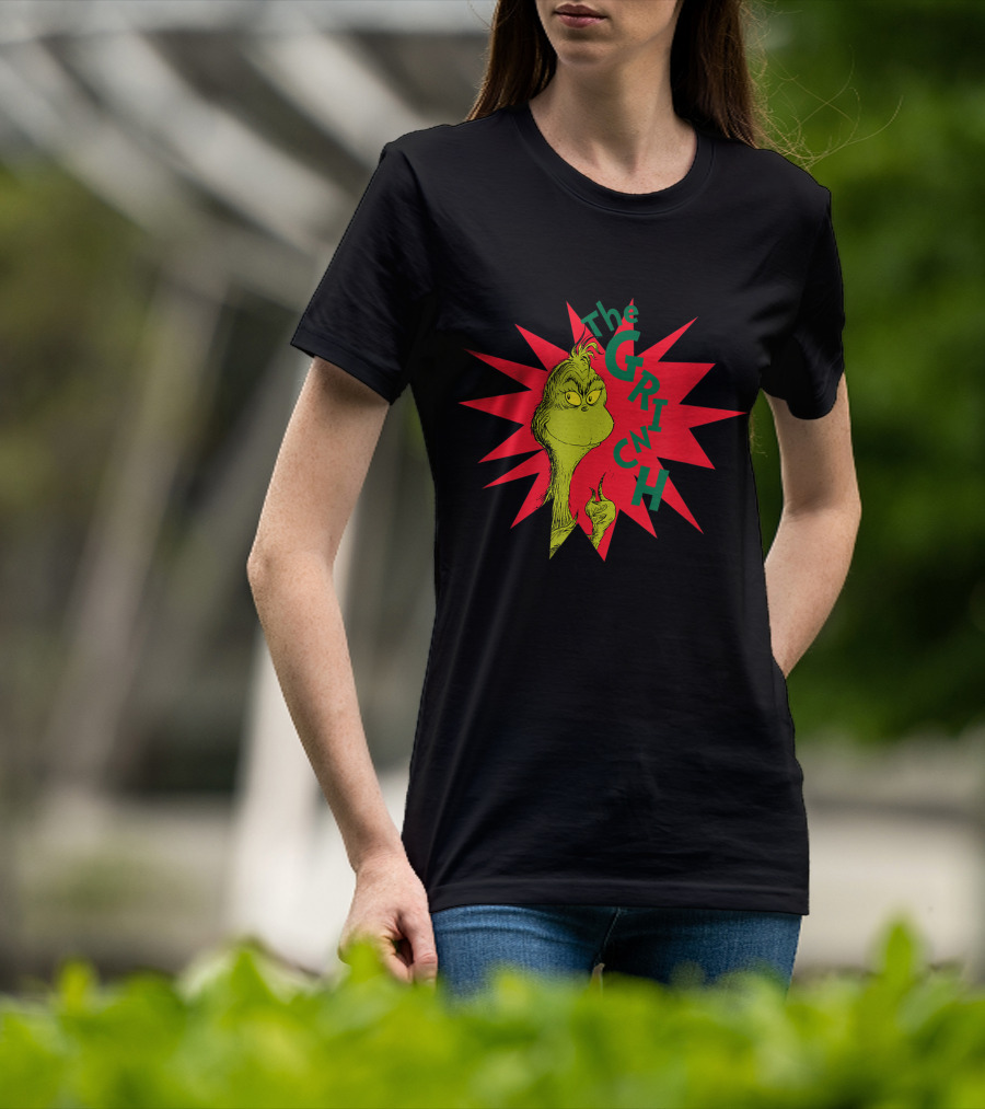 The Grinch Burst Dr. Seuss Starburst T-Shirt