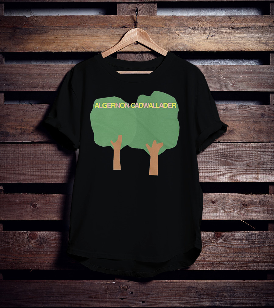 ALGERNON CADWALLADER Two Green Trees With Brown Trunks On A T-Shirt