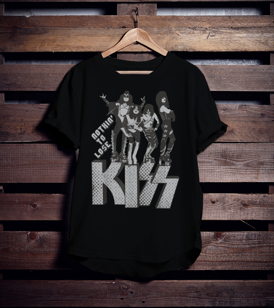 KISS Nothin To Lose Band Members Metallic T-Shirt