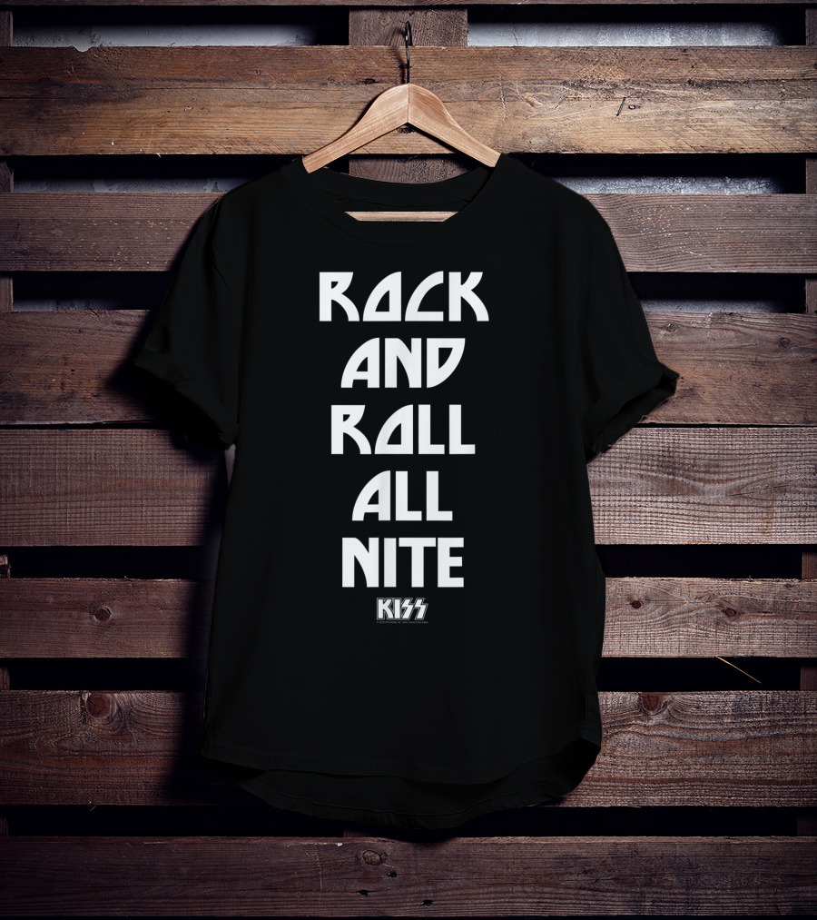 KISS Rock And Roll All Nite Lyrics T-Shirt