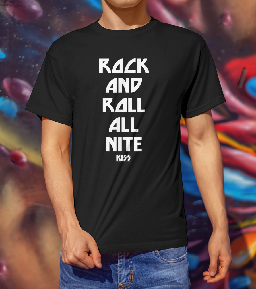 KISS Rock And Roll All Nite Lyrics T-Shirt