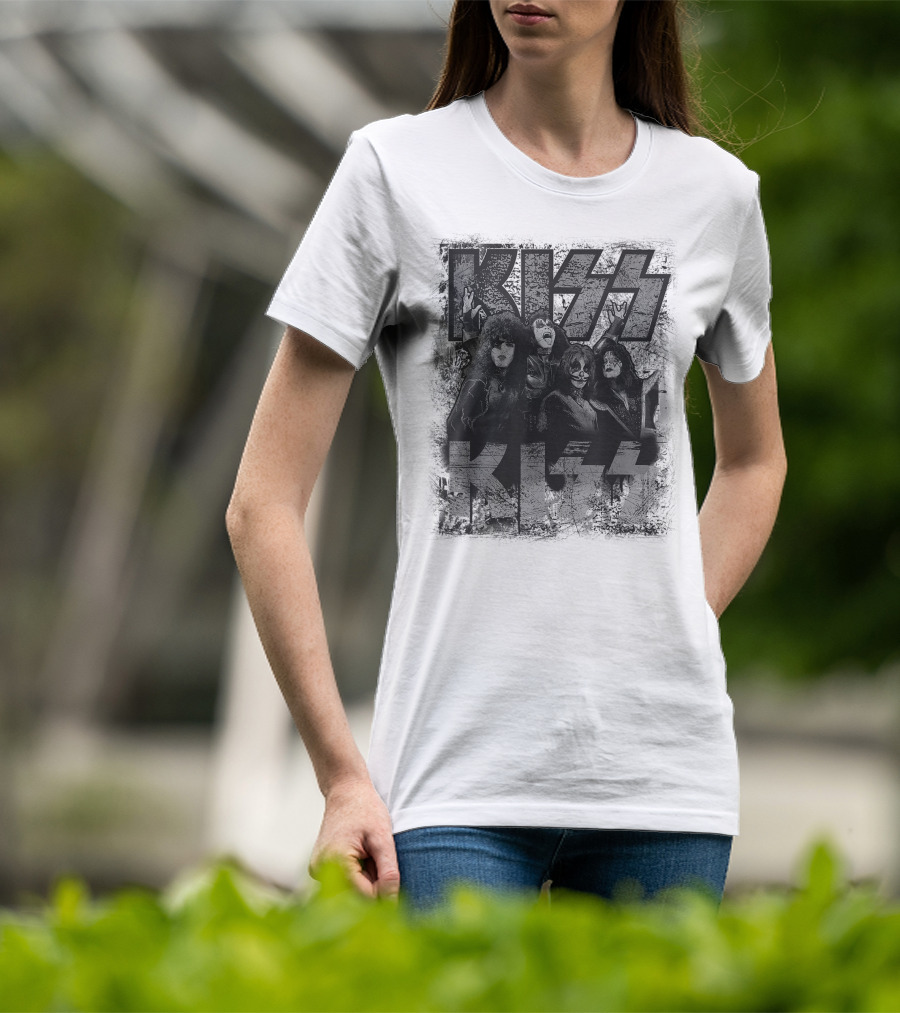 KISS Scratch Band Members Posing T-Shirt