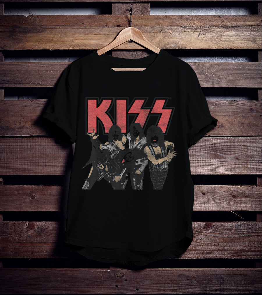 KISS Shout It Out Loud Classic Band Members Group Image T-Shirt