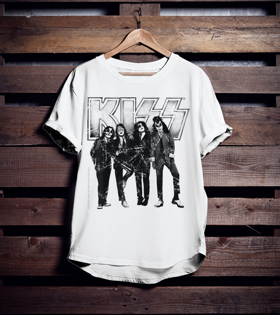 KISS Band Members Distressed Portrait T-Shirt