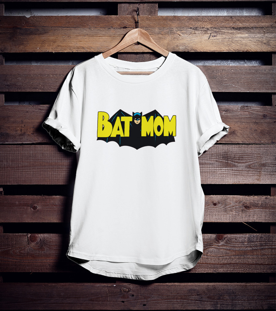 BATMOM Batman Logo Parody Cartoon T-Shirt