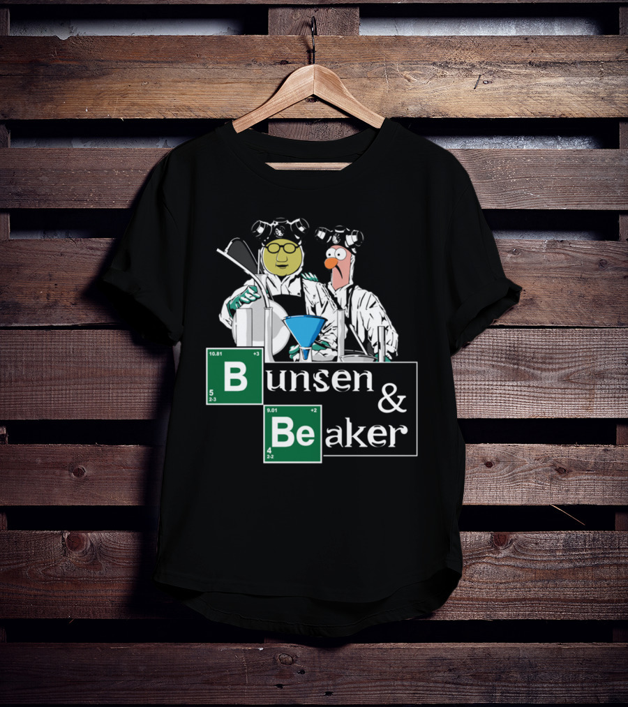 Bunsen And Beaker Breaking Beaker Elements Chemistry T-Shirt