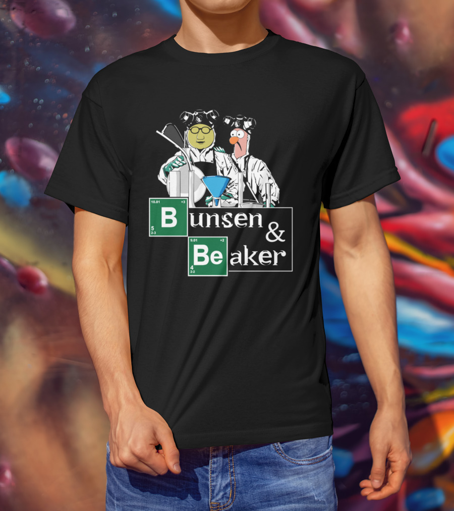 Bunsen And Beaker Breaking Beaker Elements Chemistry T-Shirt
