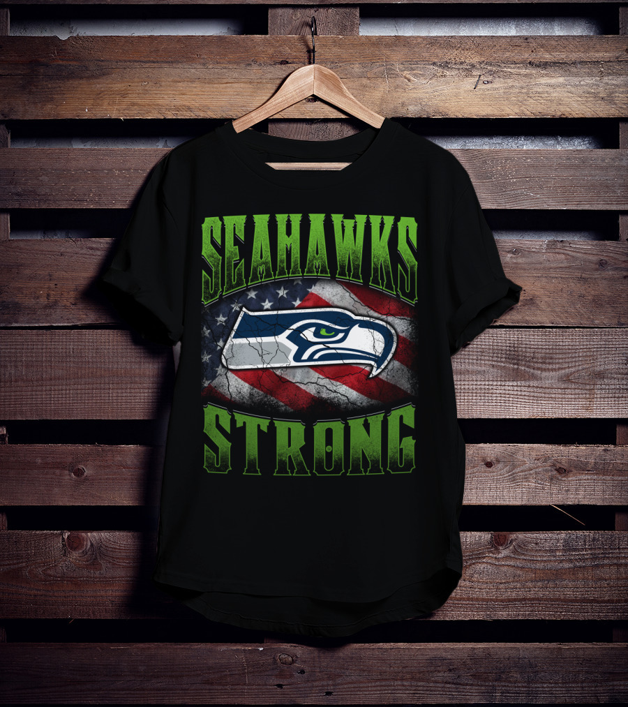 Seahawks Strong Usa Flag T-Shirt