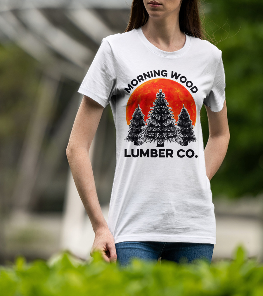 Morning Wood Lumber Co Sunlit Forest Scene T-Shirt