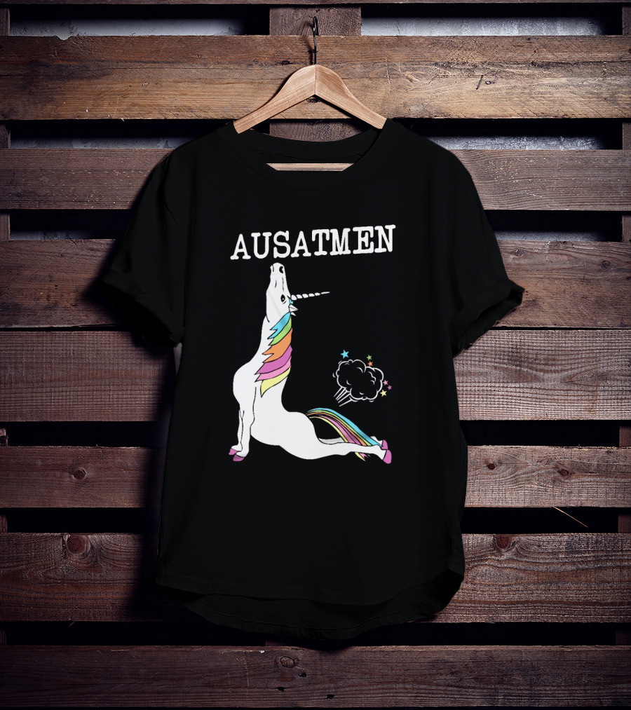 Ausatmen Unicorn Rainbow Cloud Stars T-Shirt