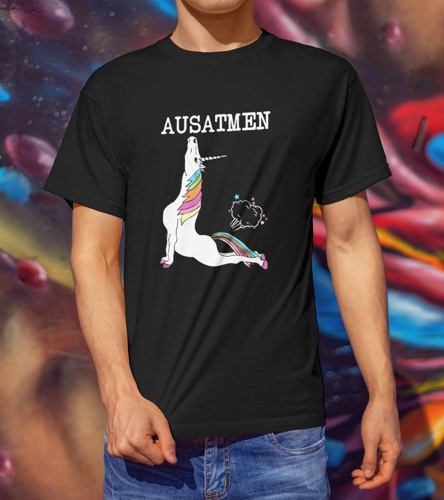 Ausatmen Unicorn Rainbow Cloud Stars T-Shirt