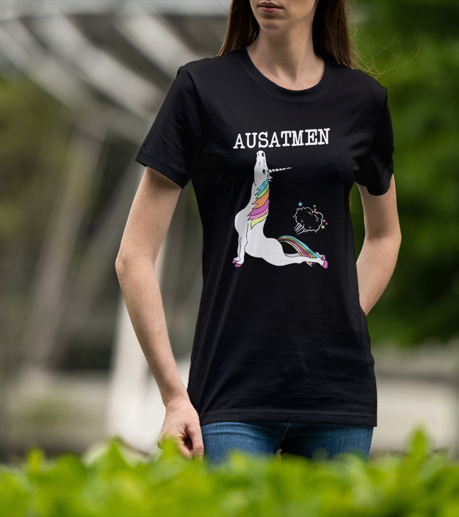 Ausatmen Unicorn Rainbow Cloud Stars T-Shirt