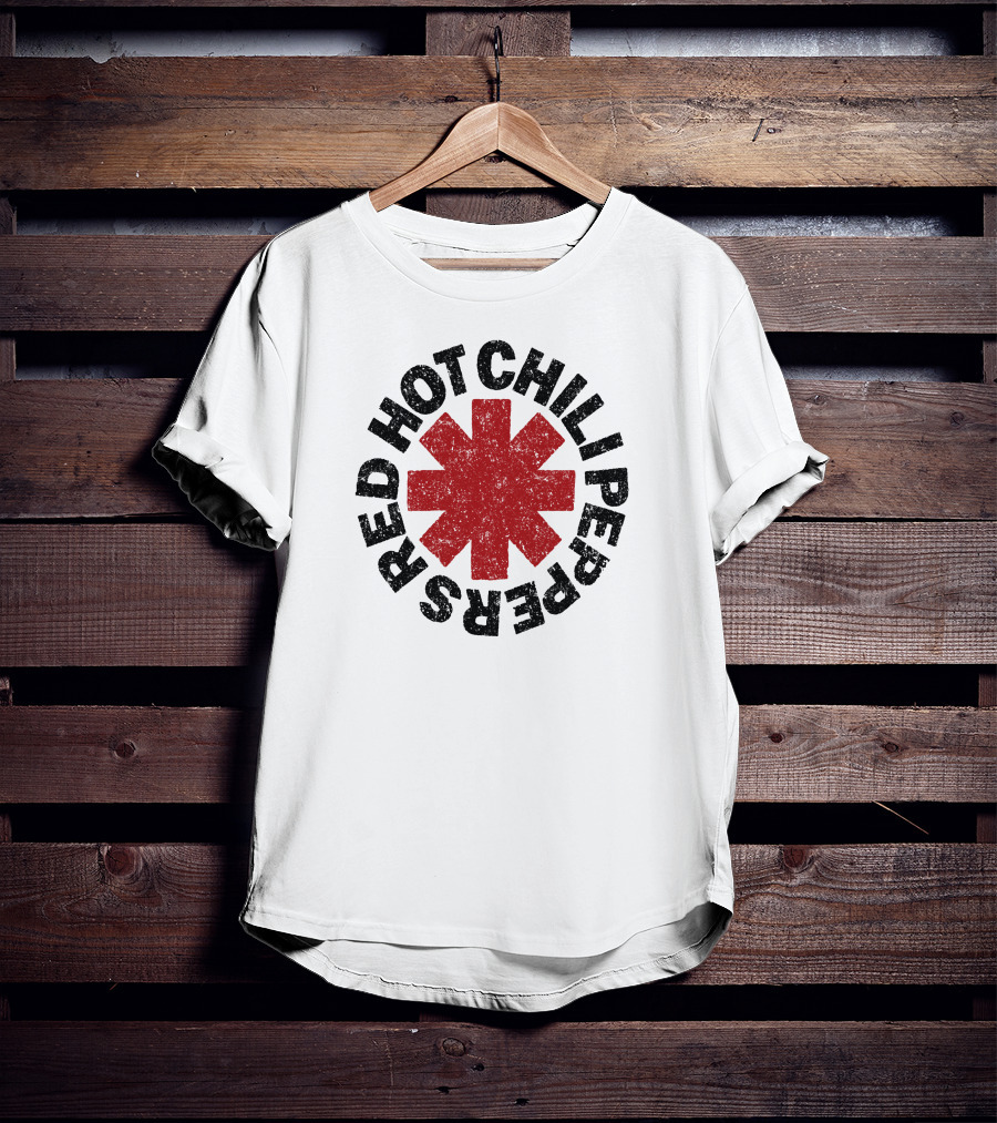 Red Hot Chili Peppers Distressed Logo Star T-Shirt