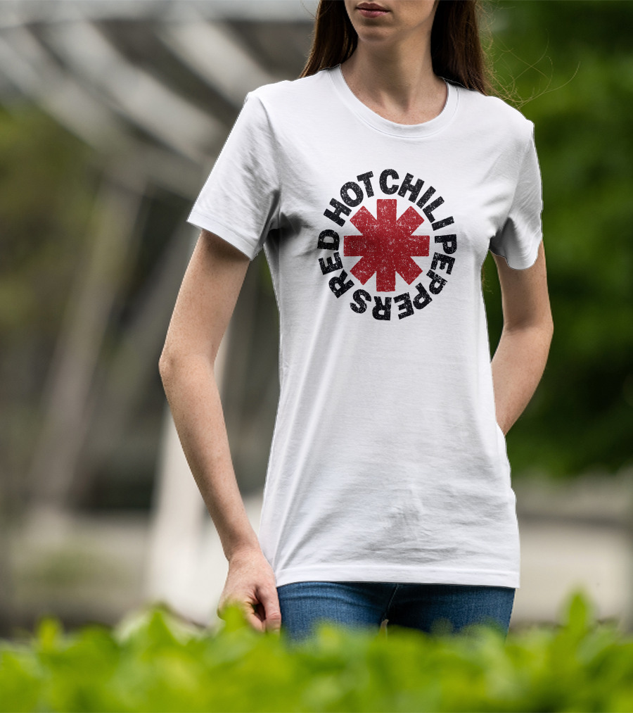 Red Hot Chili Peppers Distressed Logo Star T-Shirt