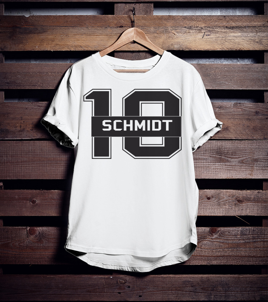 Schmidt 10 Sports Team Inspired Number T-Shirt