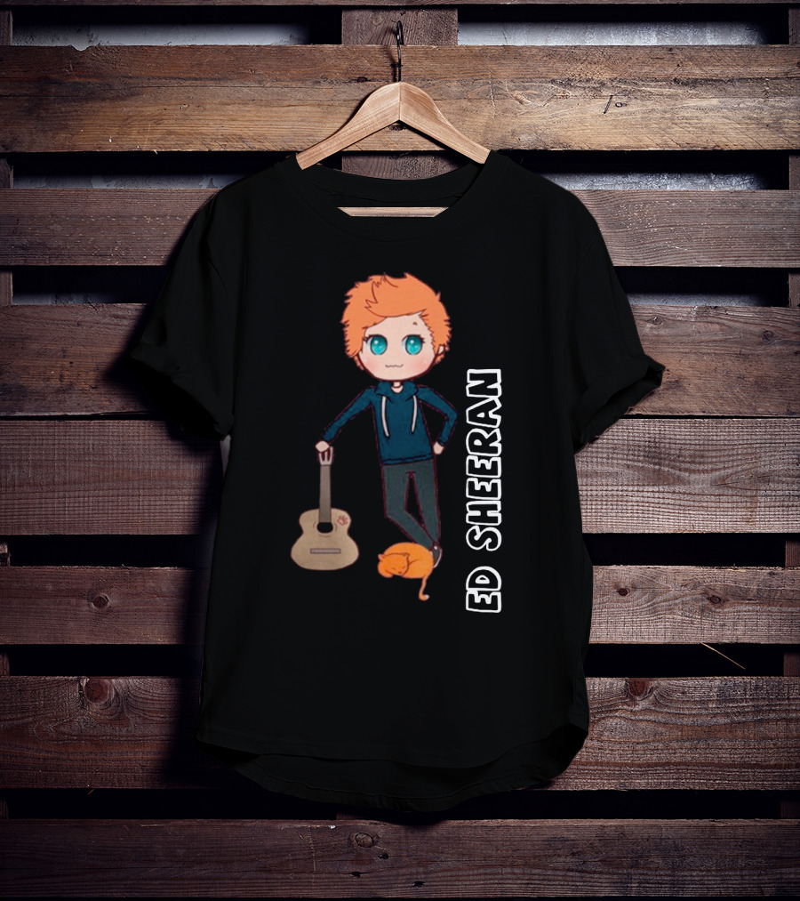 Ed Sheeran Cute Cat Guitar T-Shirt