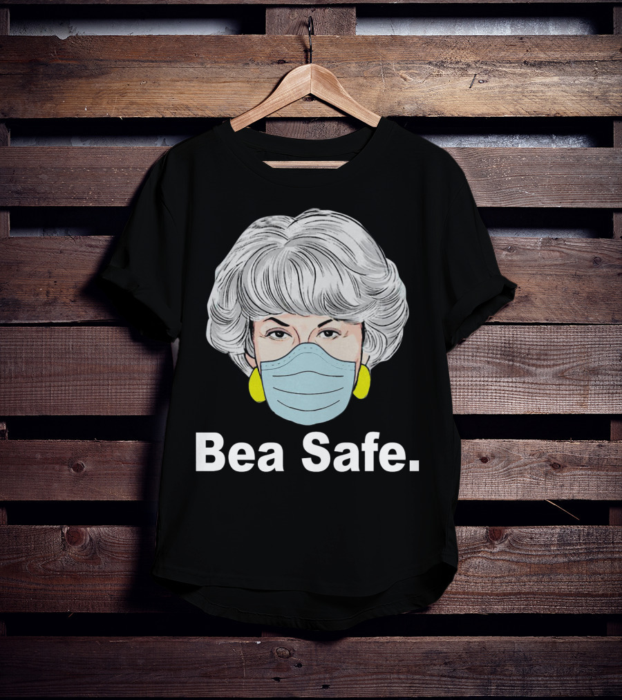 Bea Safe Masked Woman With Yellow Earrings T-Shirt