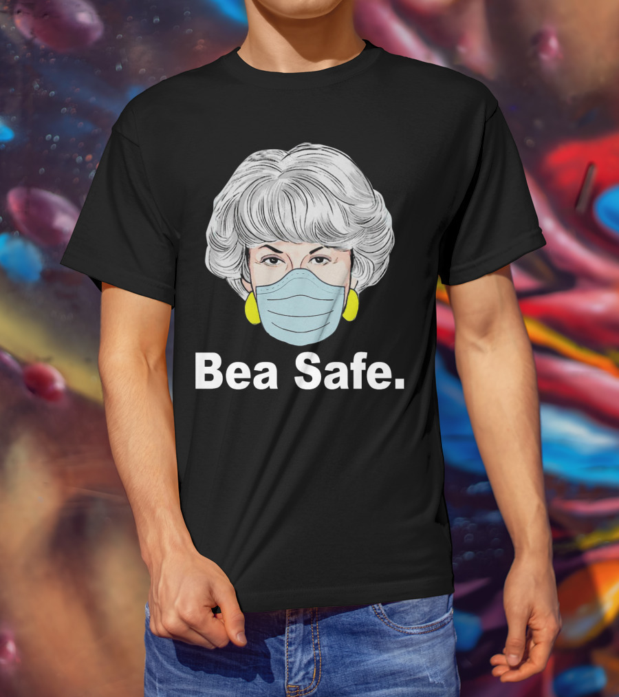 Bea Safe Masked Woman With Yellow Earrings T-Shirt