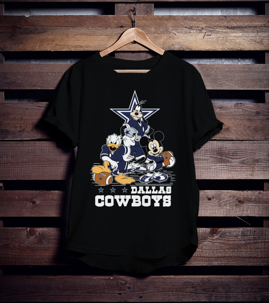 Dallas Cowboys Disney Characters Football Team T-Shirt