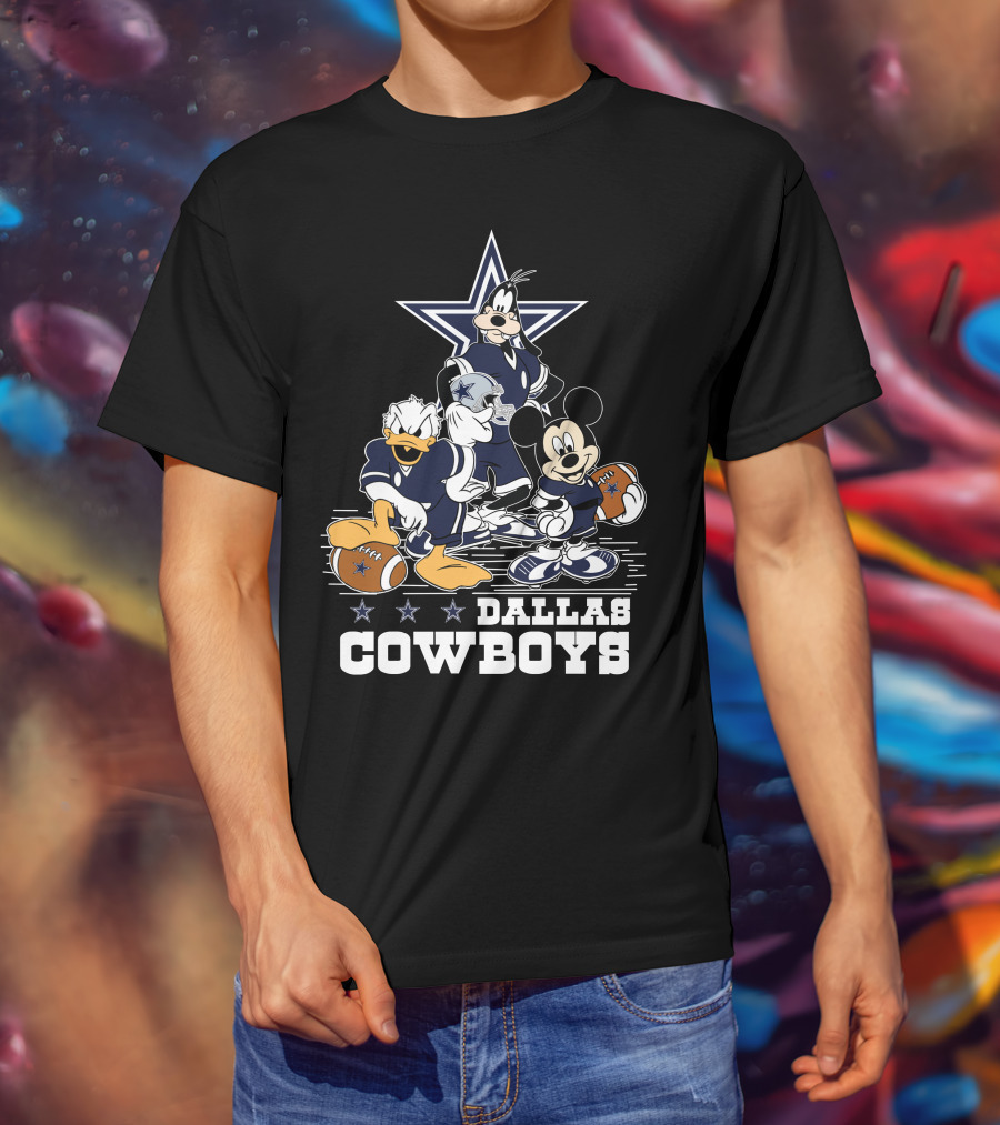 Dallas Cowboys Disney Characters Football Team T-Shirt
