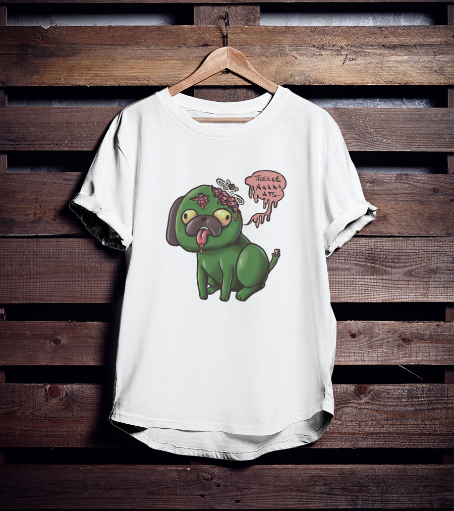 Nerdecrafter Zombie Pug TREATS T-Shirt