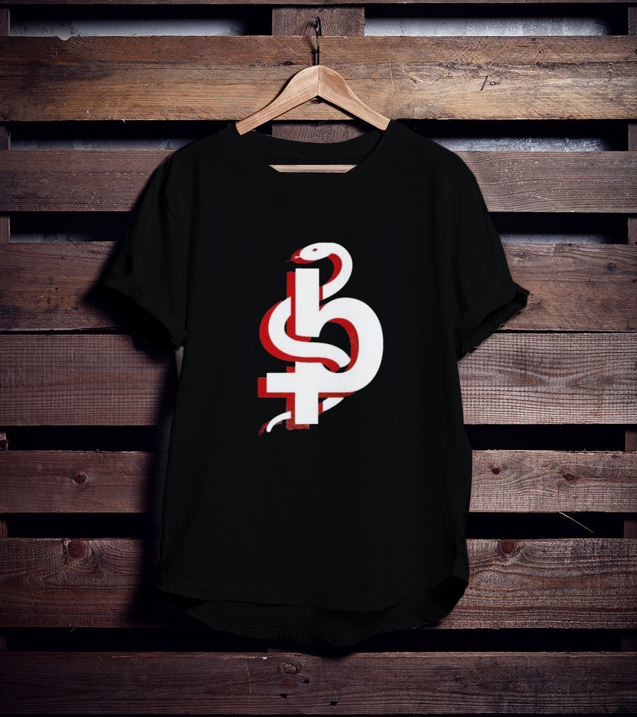 Blackbear Snake Symbol Icon With Red And White T-Shirt
