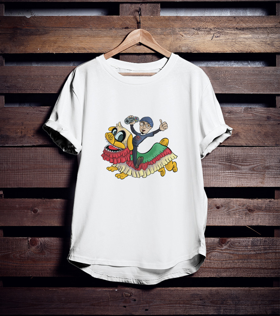 Northernlion Gamer On Lion Dance Ride With Game Controller T-Shirt