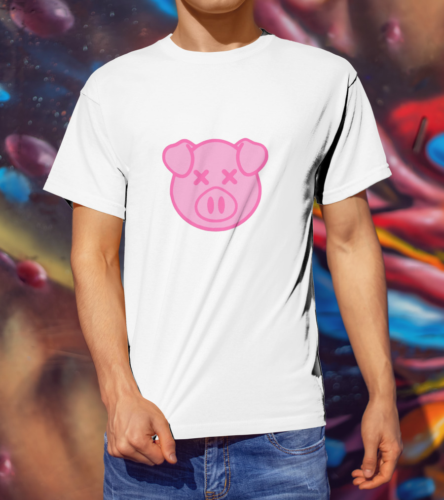 Shane Dawson Pink Pig Icon With Crossed Eyes T-Shirt