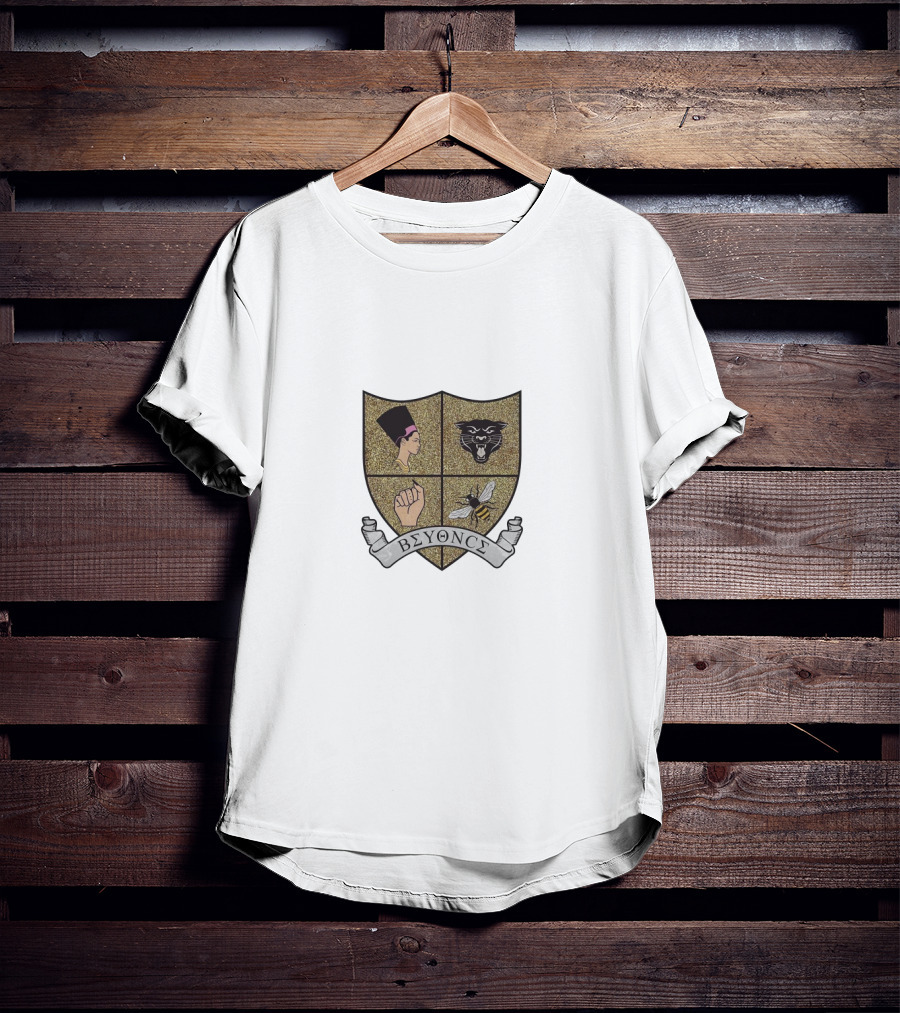 Beyonce Crest Woman Fist Panther Bee Iconic Symbols T-Shirt