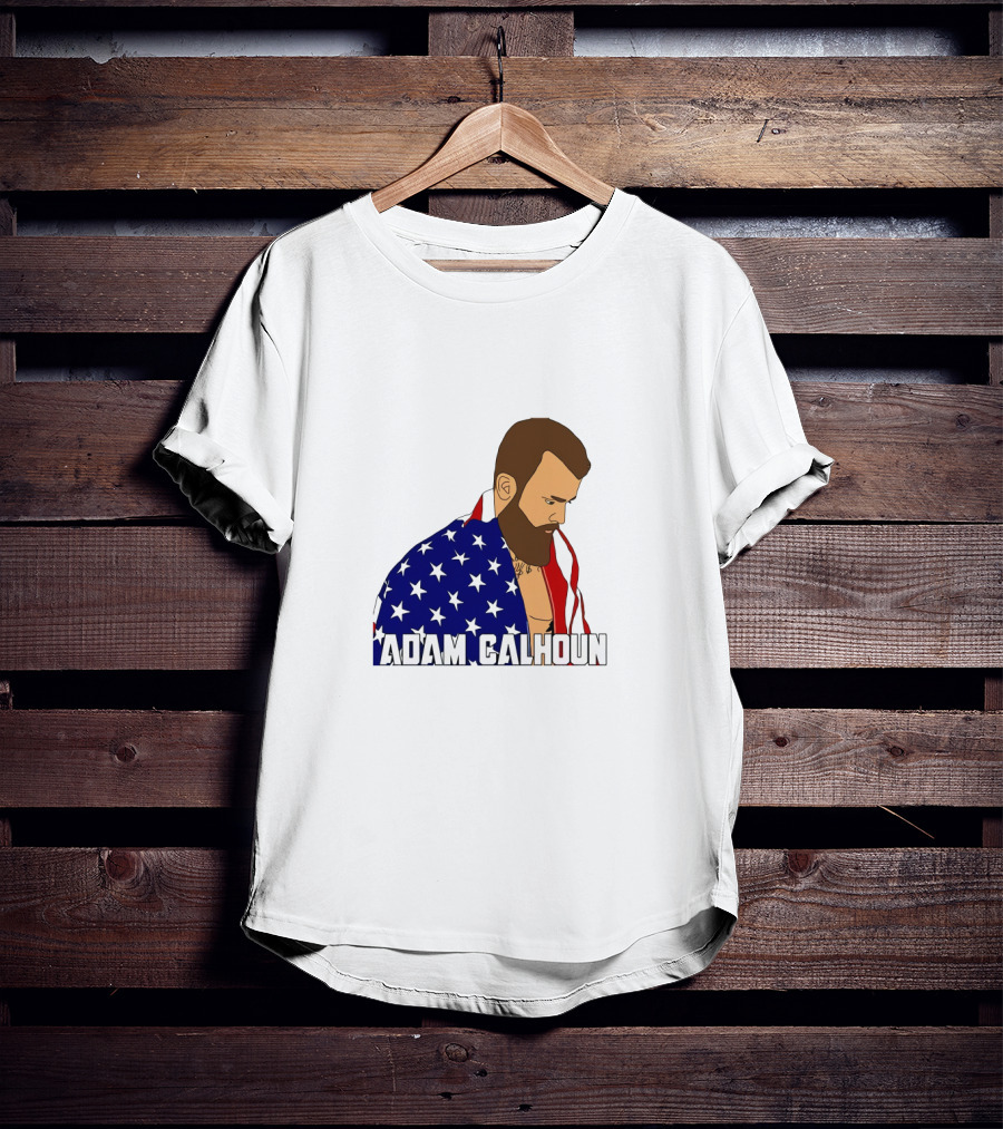 ADAM CALHOUN American Pride Flag Cloak T-Shirt