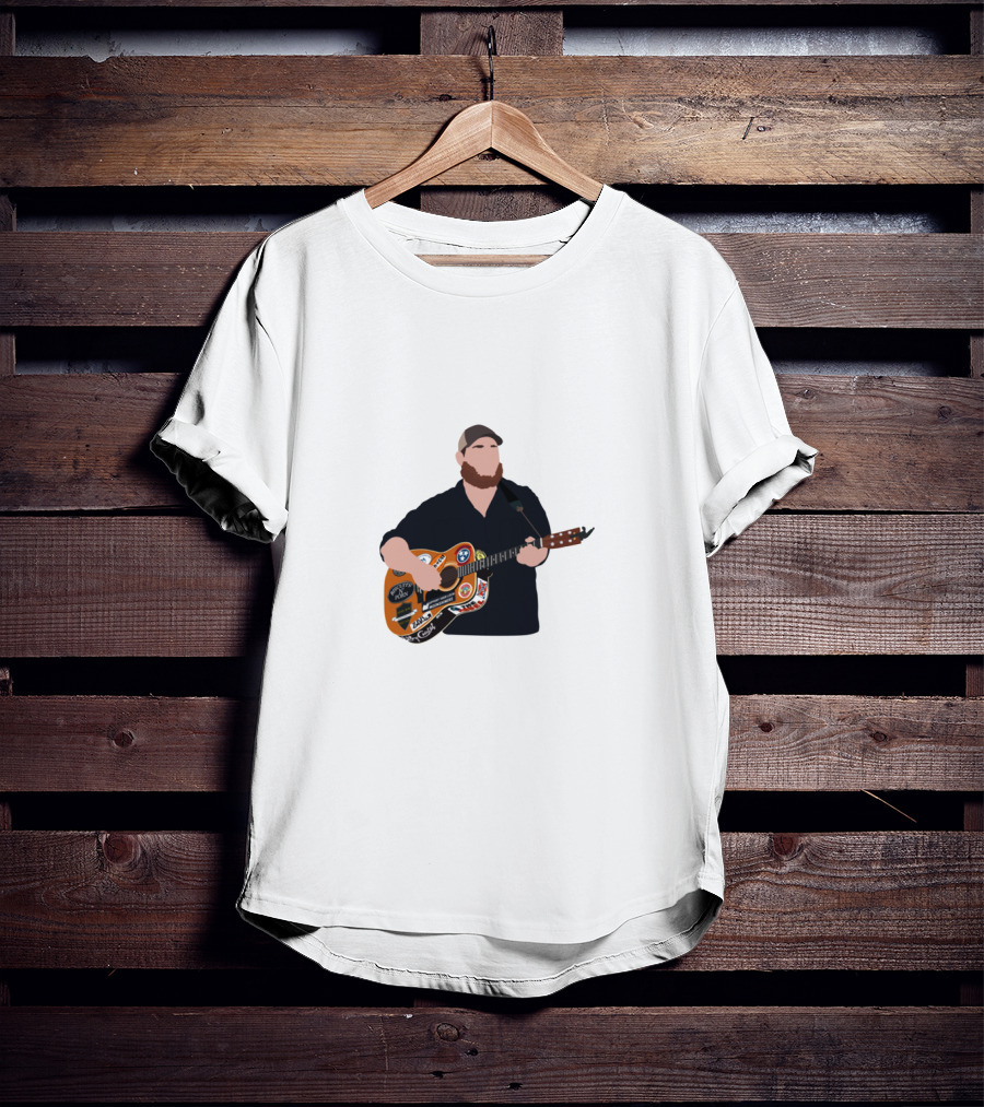 Luke Combs Playing Guitar With Stickers T-Shirt