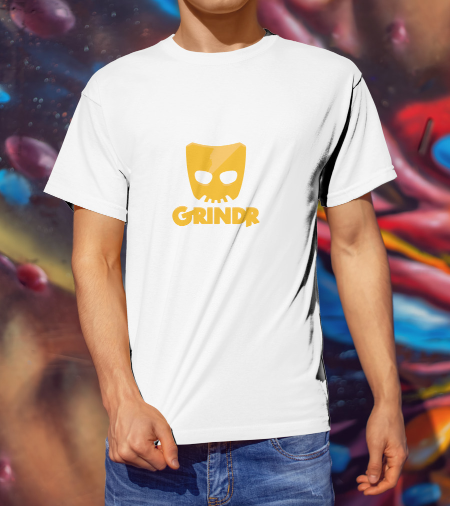 Grindr Bold Yellow Mask T-Shirt