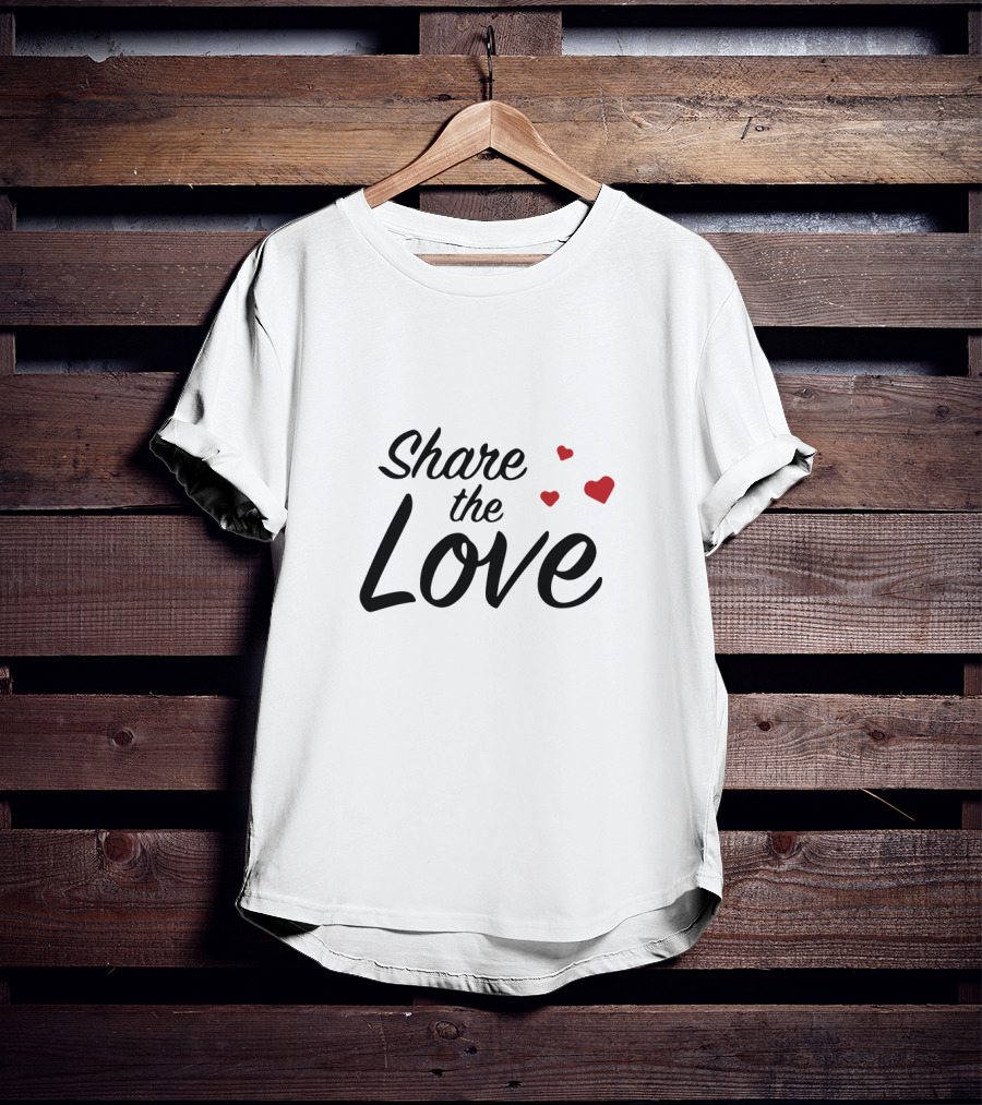 Share The Love With Red Hearts T-Shirt