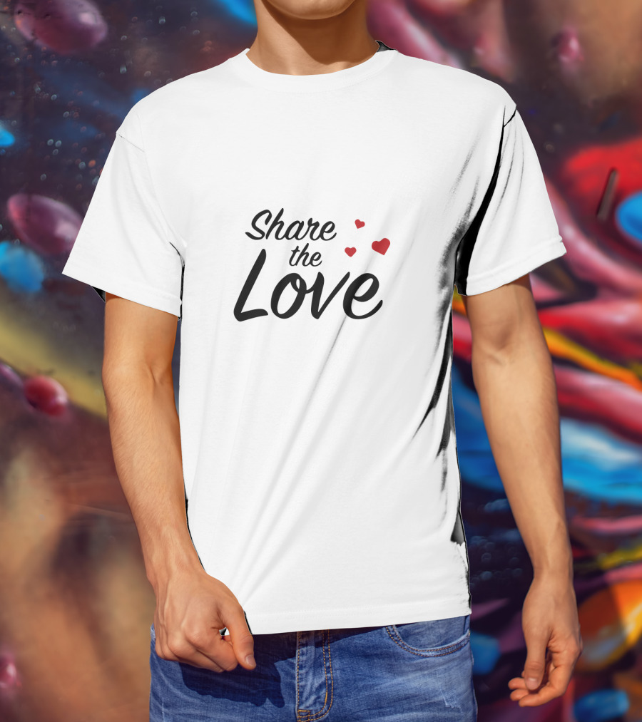Share The Love With Red Hearts T-Shirt