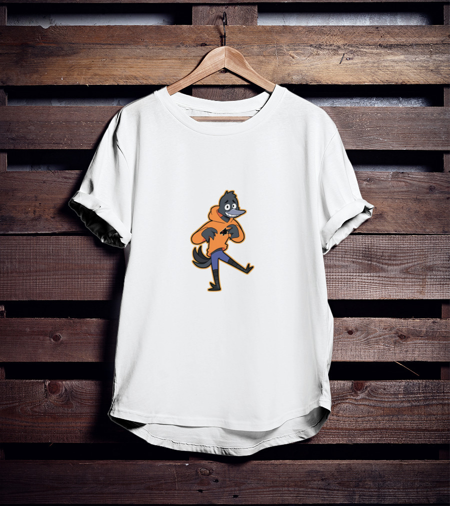 Quinton Griggs Cartoon Bird Character In Orange T-Shirt