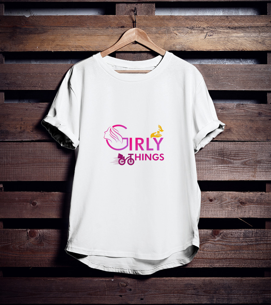 Girly Things Bicycle Birds T-Shirt